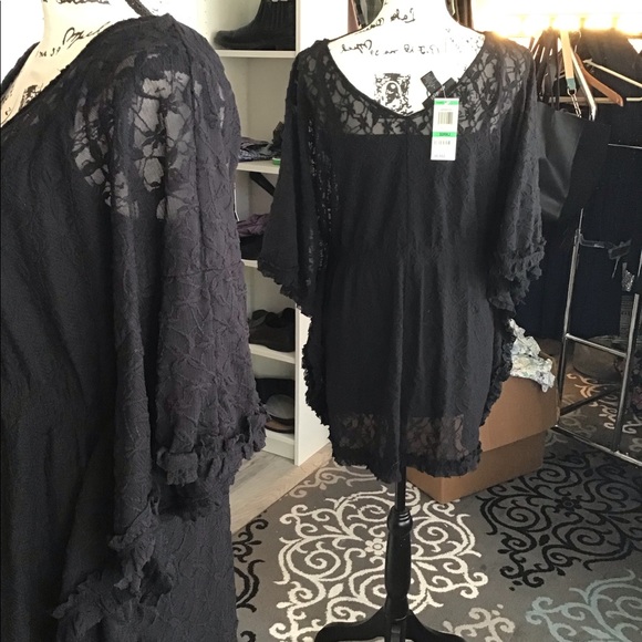 Style and Company 2 Piece Lace Top Black L - Picture 6 of 7